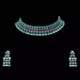 American Diamond Stylish Chokar Set Sky Blue