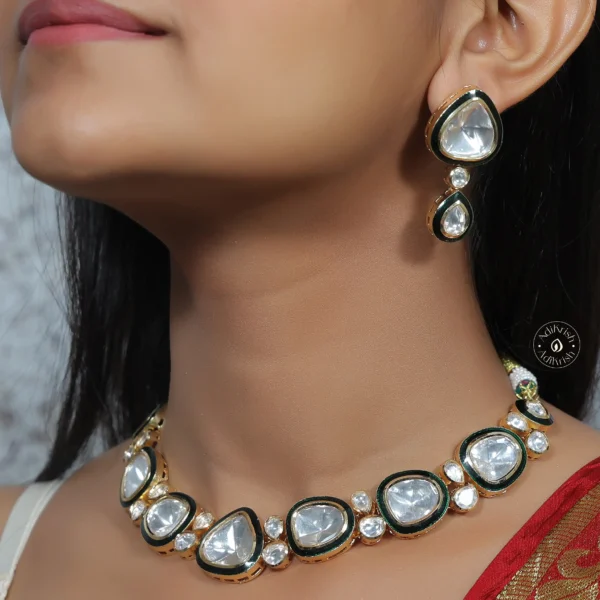 Moissanite Designer Antique Necklace Set