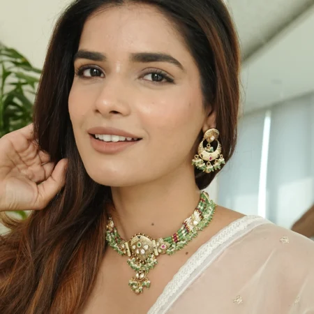 Antique Ethnic Designer Polki Necklace Set