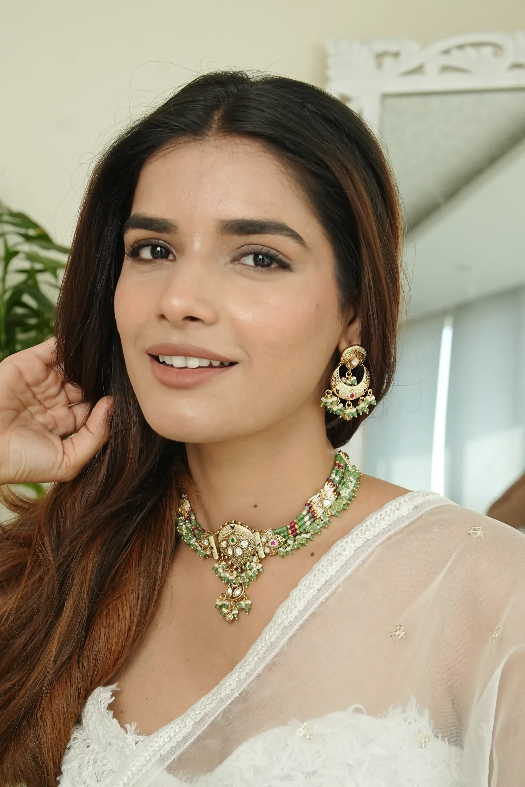 Antique Ethnic Designer Polki Necklace Set