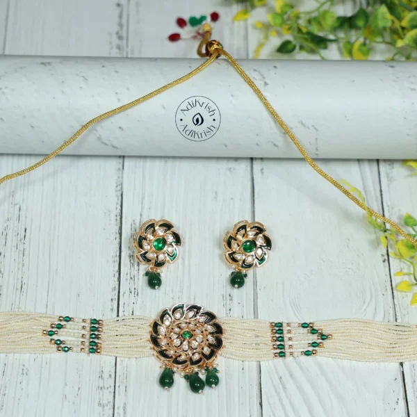 Polki Meena Chokar Set