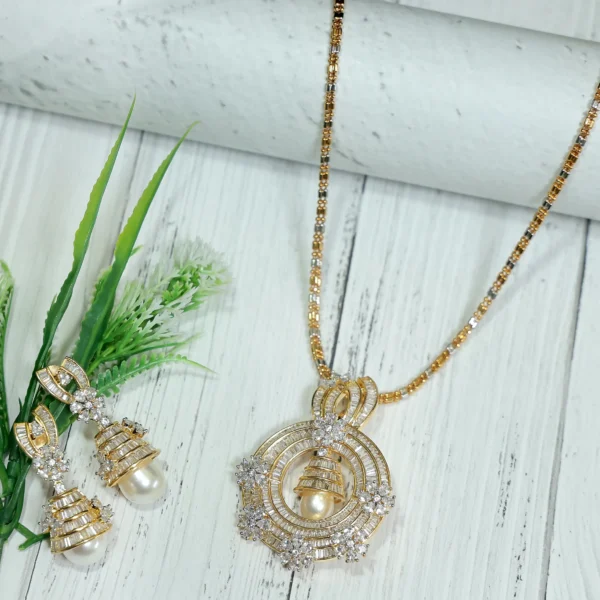 Gold Plated  Designer Pendant Set