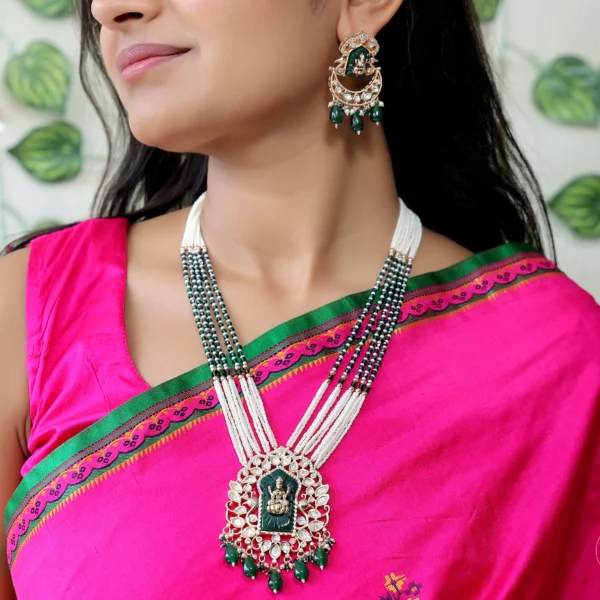 Devine Temple Jewellery Maa Laxmi Necklace Set