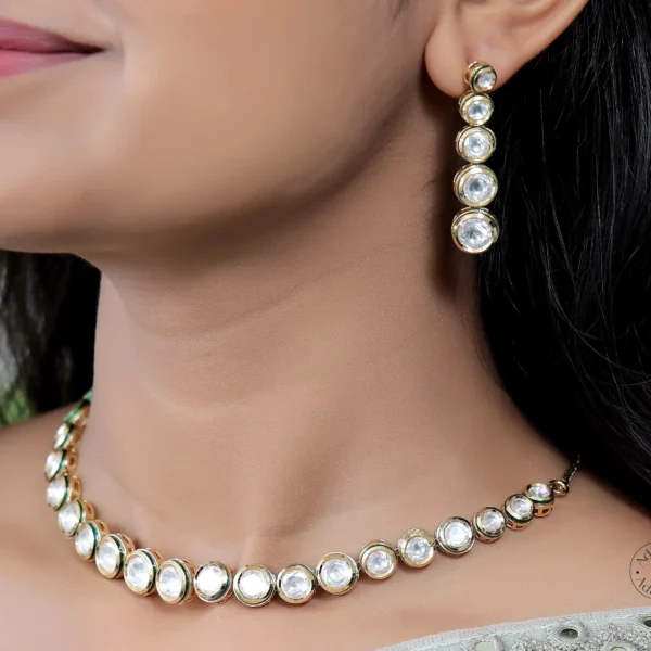 Kundan Stone Antique Designer Necklace Set