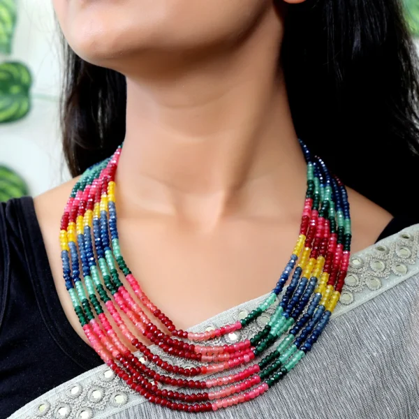 Designer Multicolor Kantha Necklace