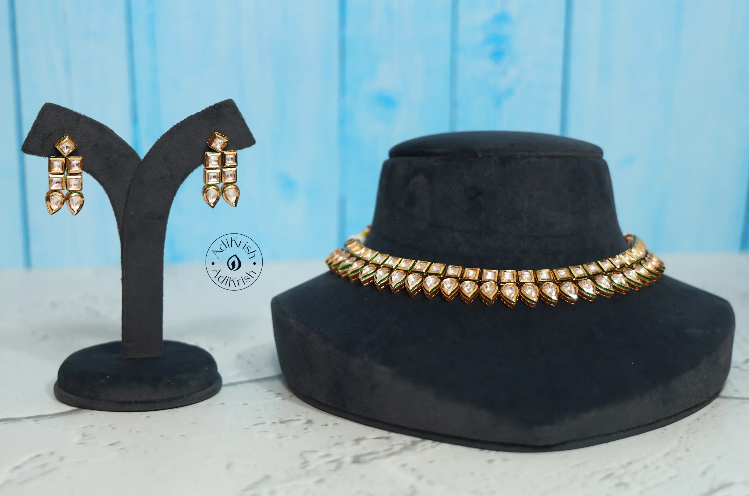 Polki Kundan Designer Necklace Set