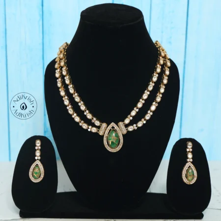 Double Layer Moissanite Necklace Set