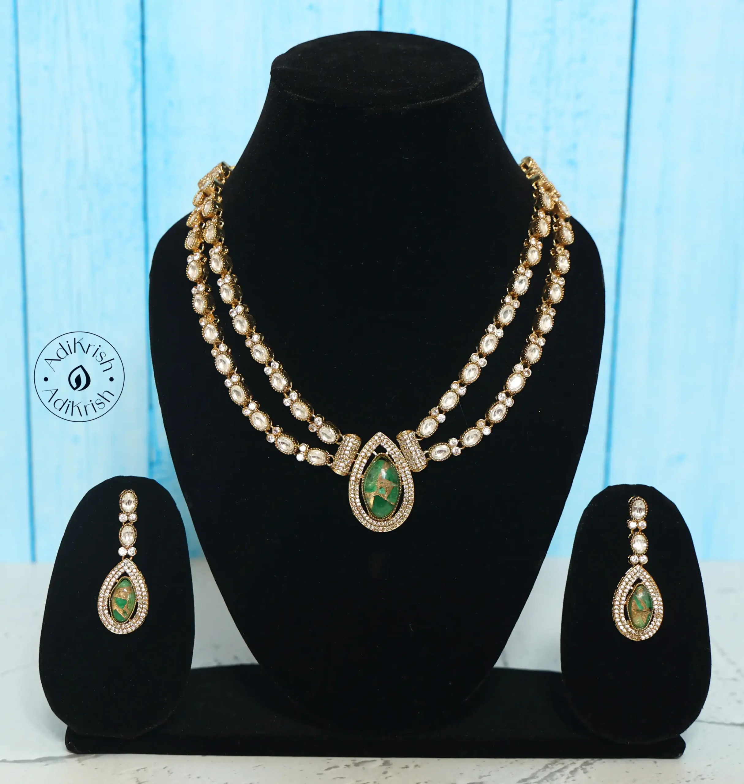 Double Layer Moissanite Necklace Set