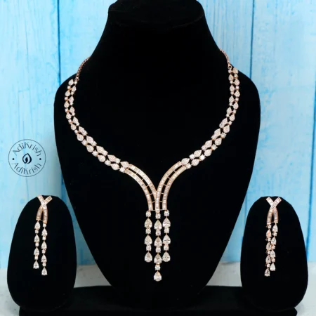 Gorgeous Stylish American Diamond Necklace Set
