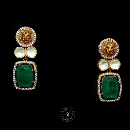 Naharmukhi Kundan Designer Earrings