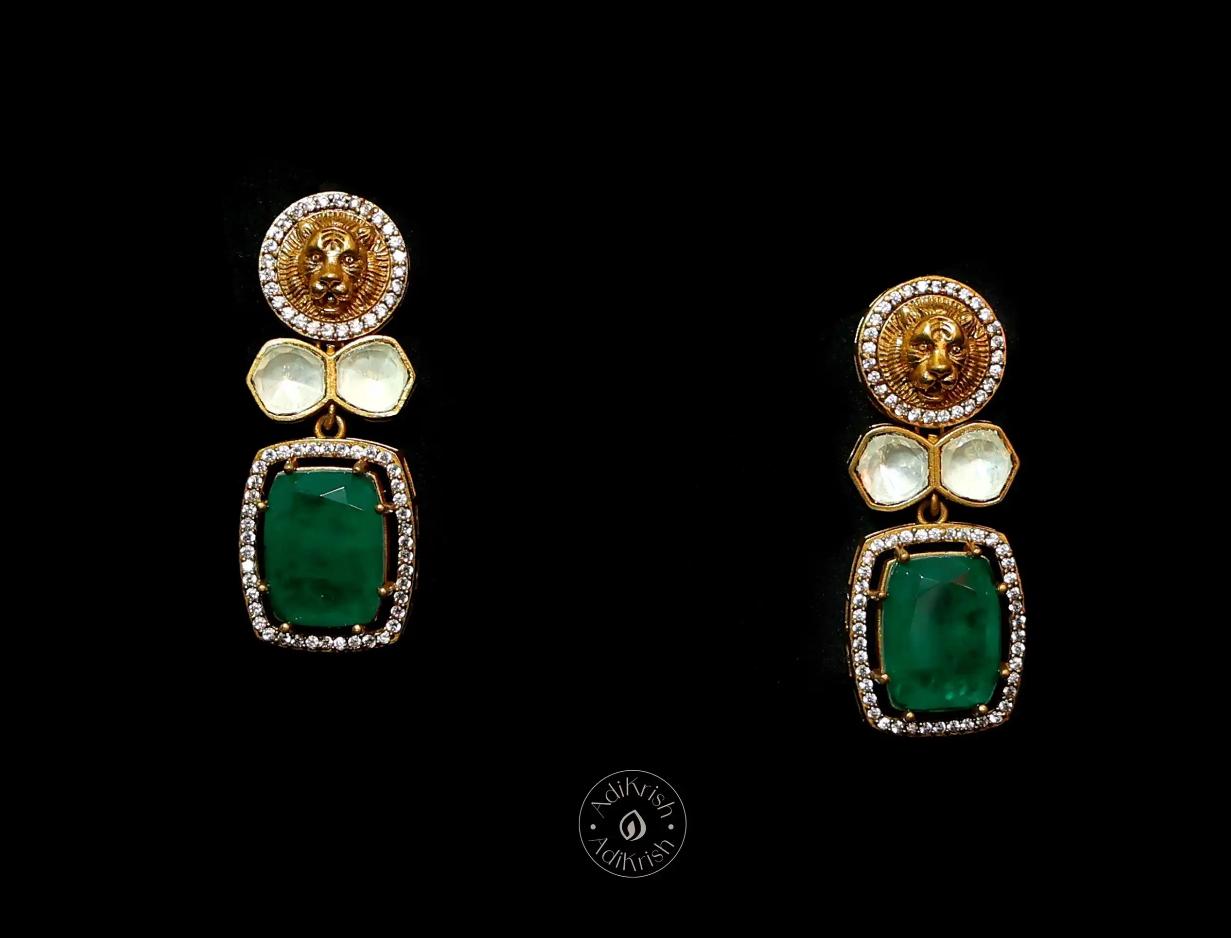 Naharmukhi Kundan Designer Earrings
