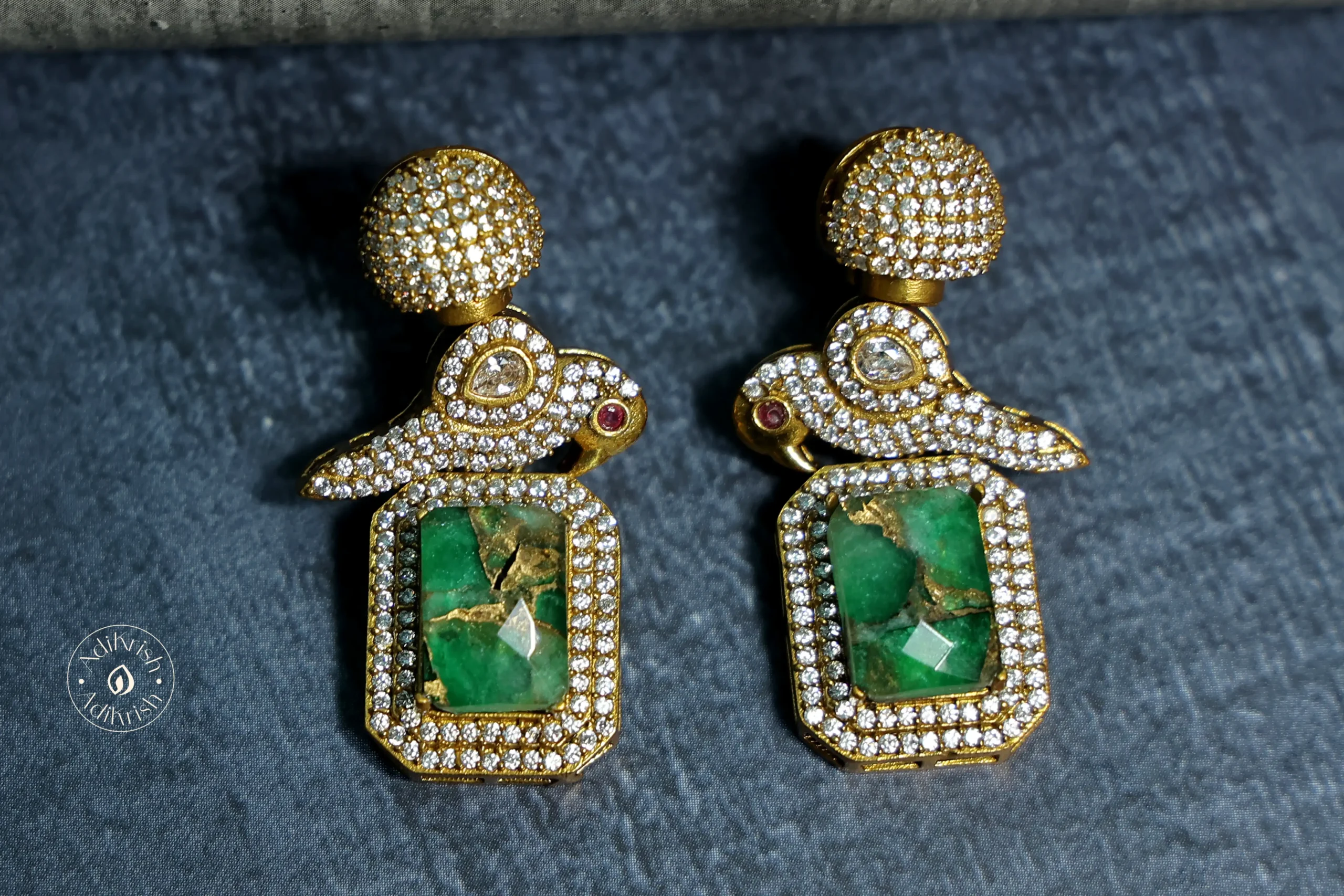 Bird Doublet Stone Stunning Earrings