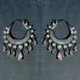 Oxidise American Diamond Chandbali Earrings (Pink)