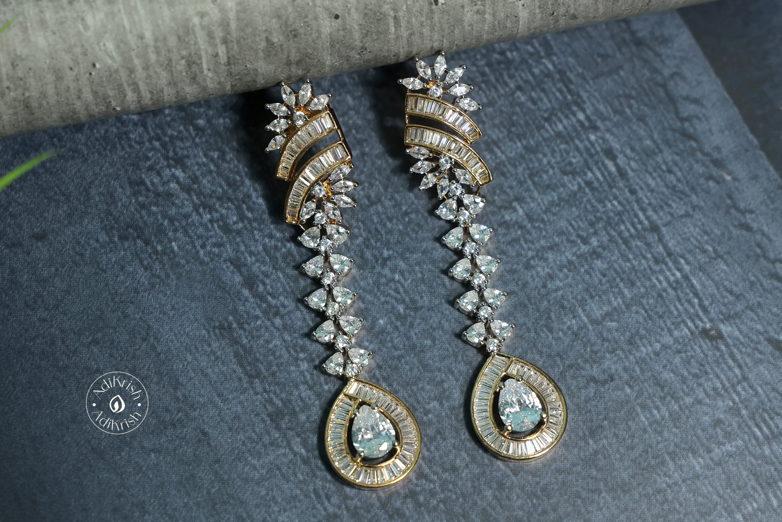 Designer American Diamond Earrings