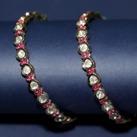 Kundan Polki Designer Antique Bangles