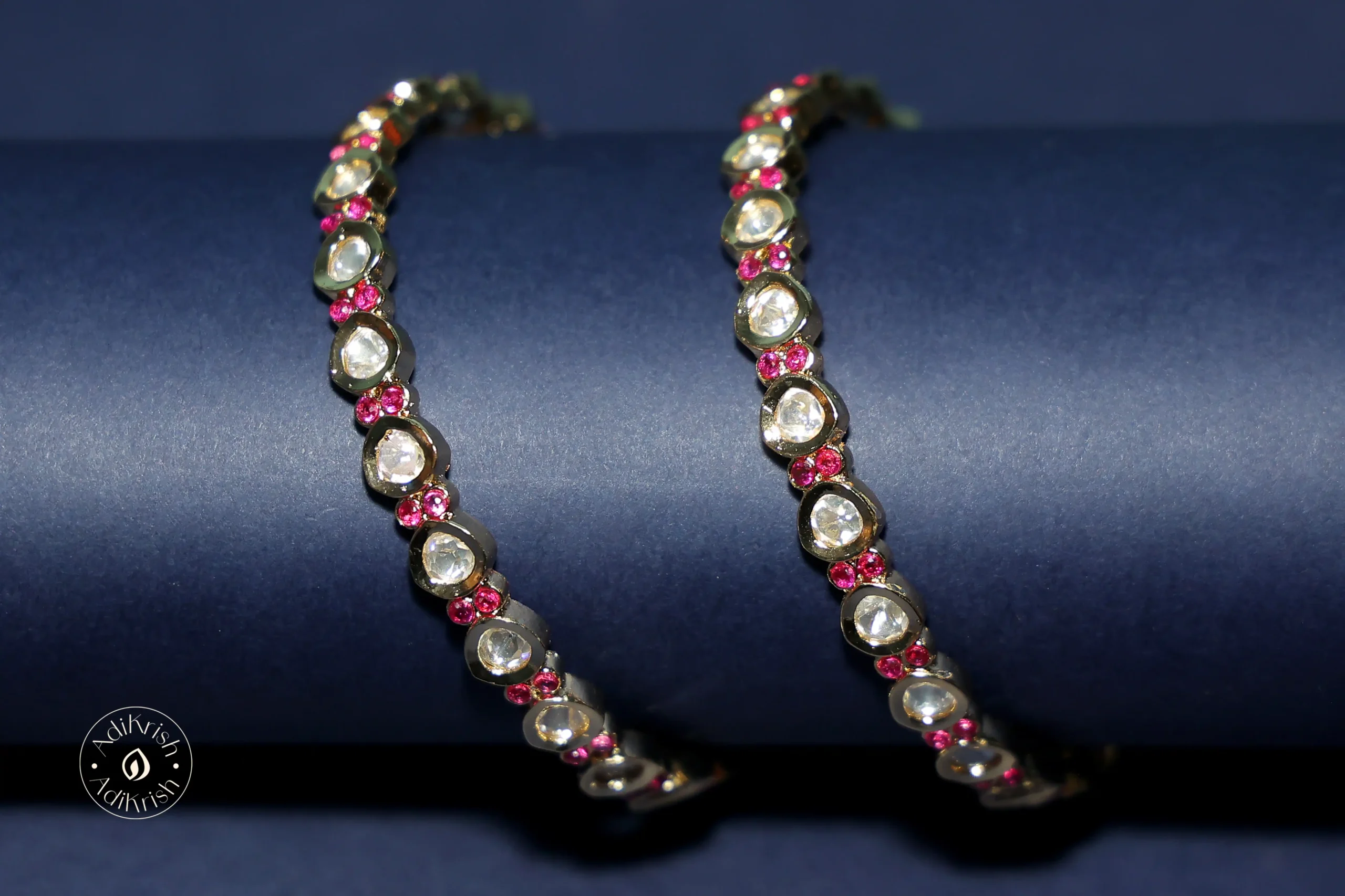 Kundan Polki Designer Antique Bangles