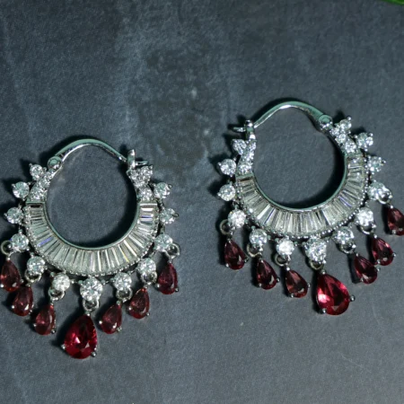 American Diamond Chandbali Earrings
