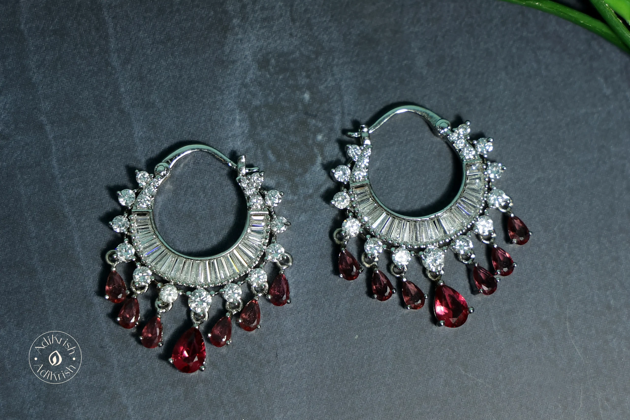 American Diamond Chandbali Earrings