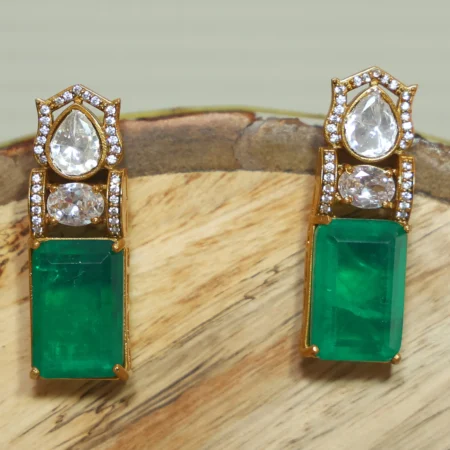 Polki Kundan Doublet Stone Earrings