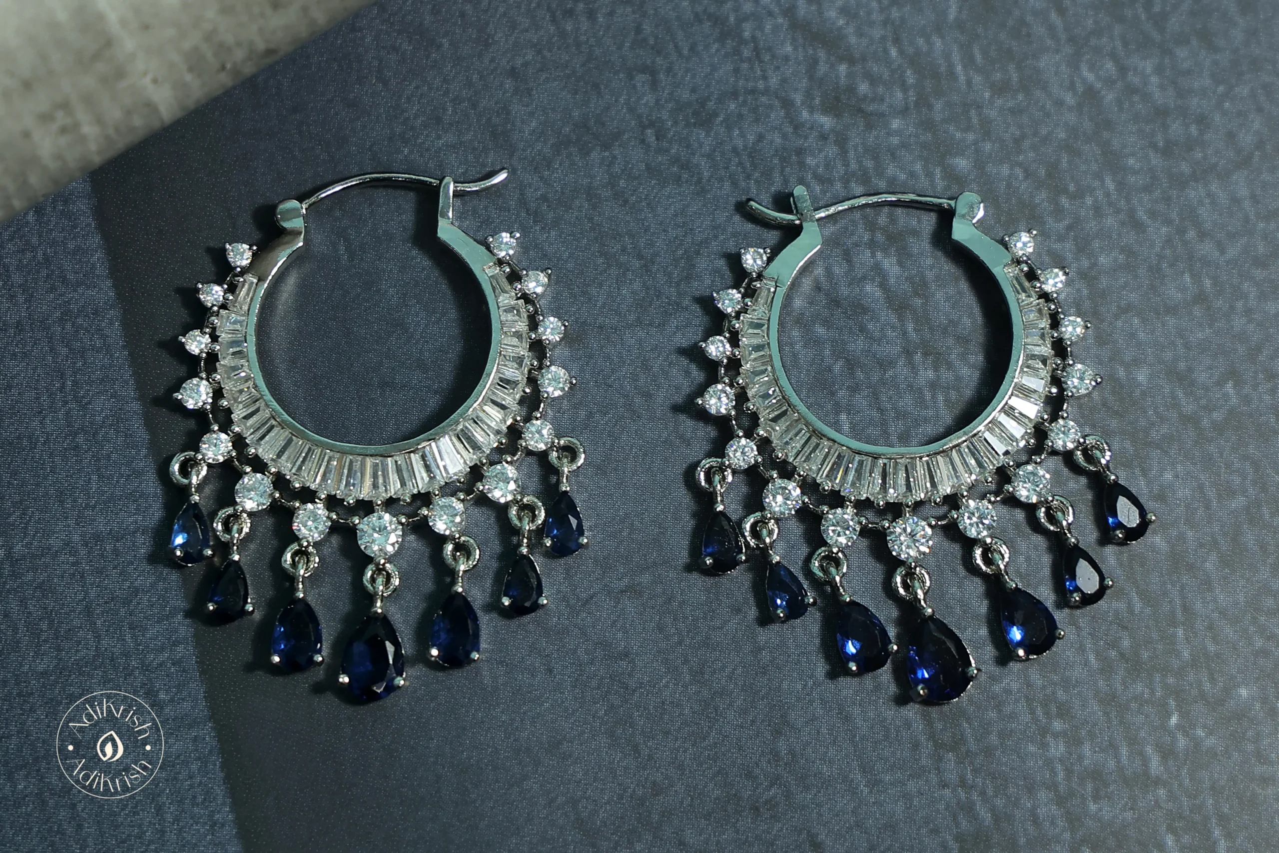 American Diamond Chandbali Earrings