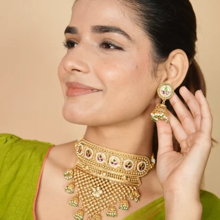 Rajasthani Antique Chokar Necklace Set