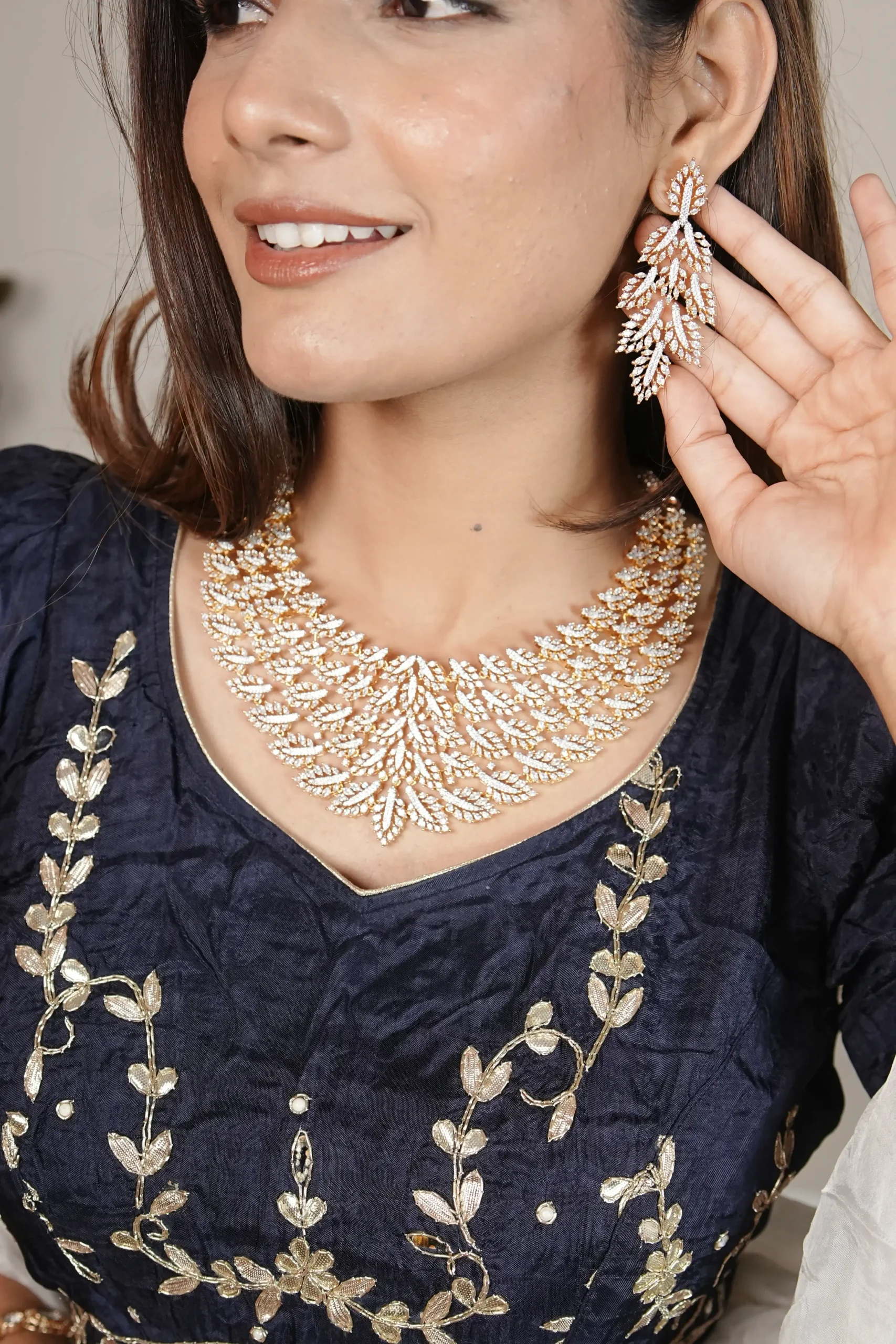 Micro American Diamond Stunning Necklace Set