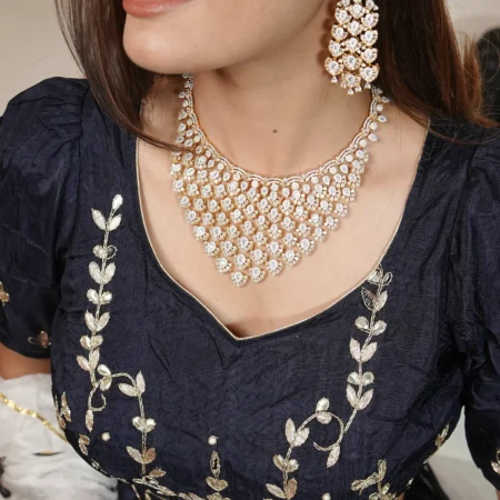 Micro American Diamond Designer Necklace Set