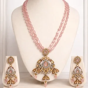 Pink Aura Statement Necklace Set