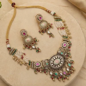 Maharani Polki Kundan Statement Necklace Set