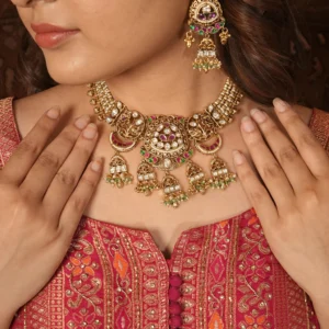 Kundan Meenakari Royal Choker Set
