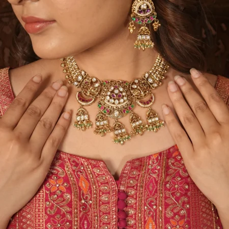 Kundan Meenakari Royal Choker Set