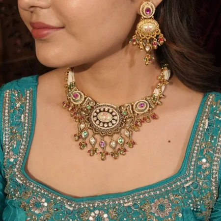 Maharani Polki Kundan Statement Necklace Set