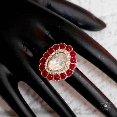 Petal Royale Kundan Ring
