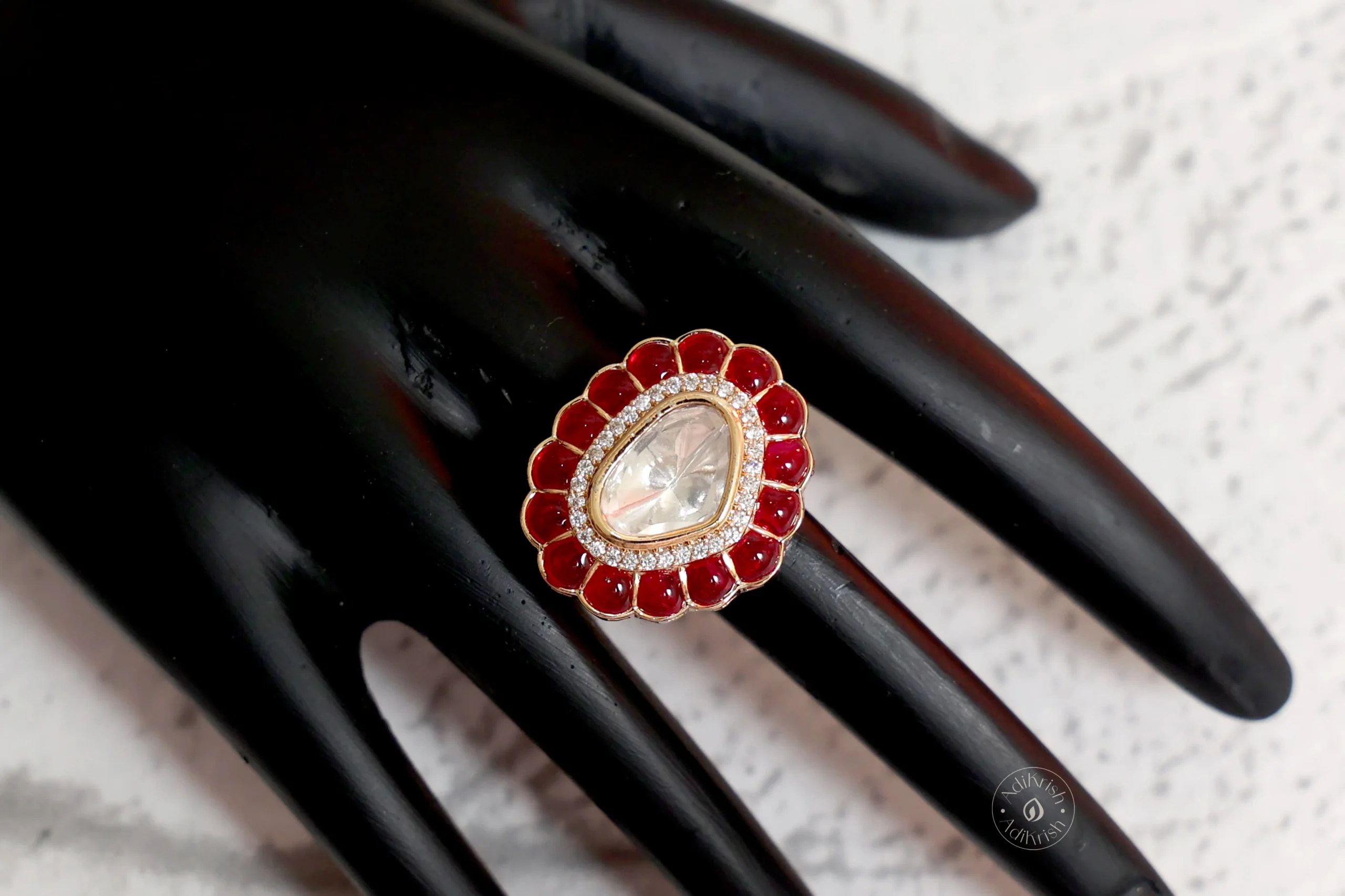 Petal Royale Kundan Ring